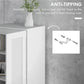 Modern Tall White Kitchen Pantry Cabinet with Adjustable Shelves