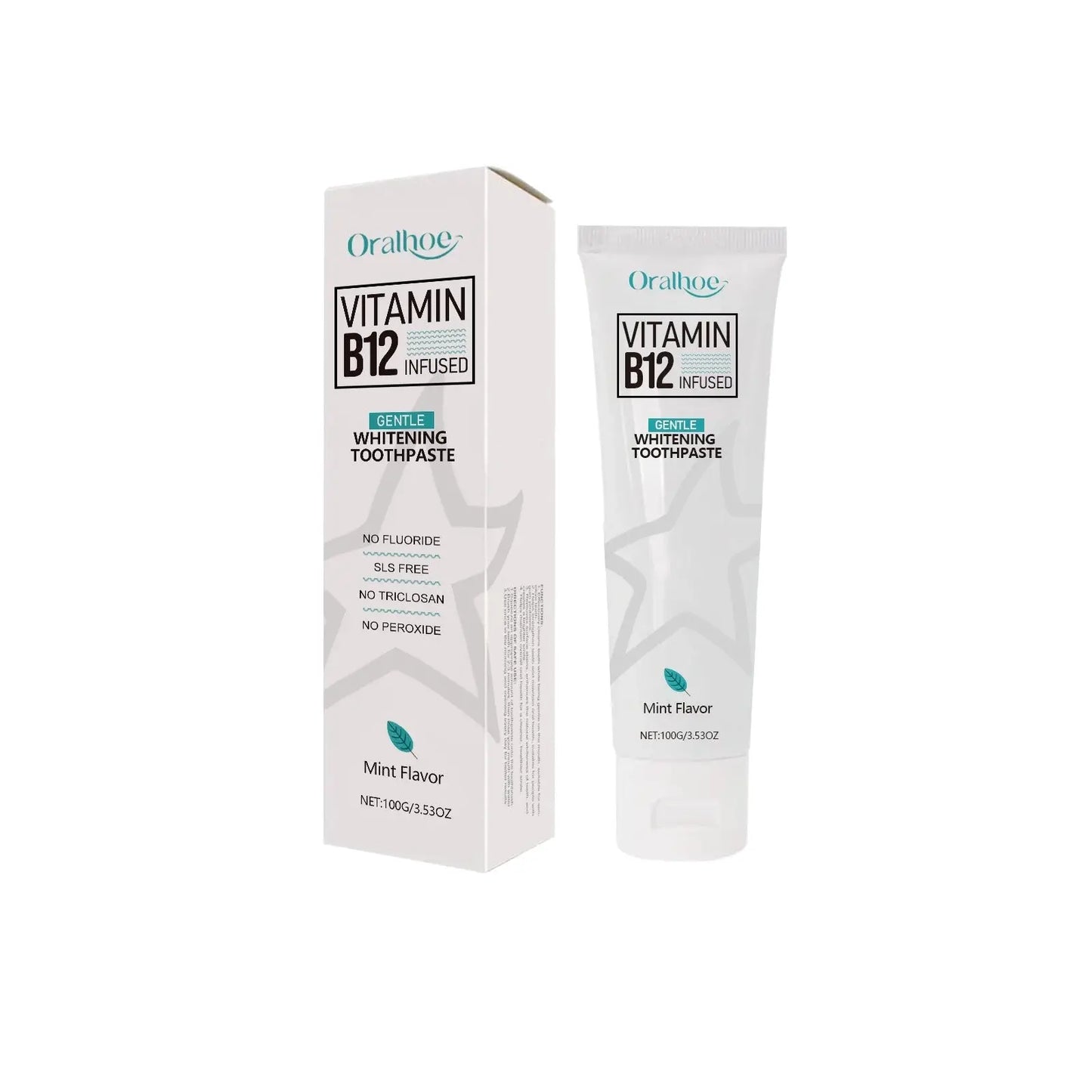 Whitening Toothpaste with Vitamin B12 and Mint
