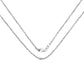 14K White Gold 18inch 1.5mm Lite Rope Chain with Lobster Clasp