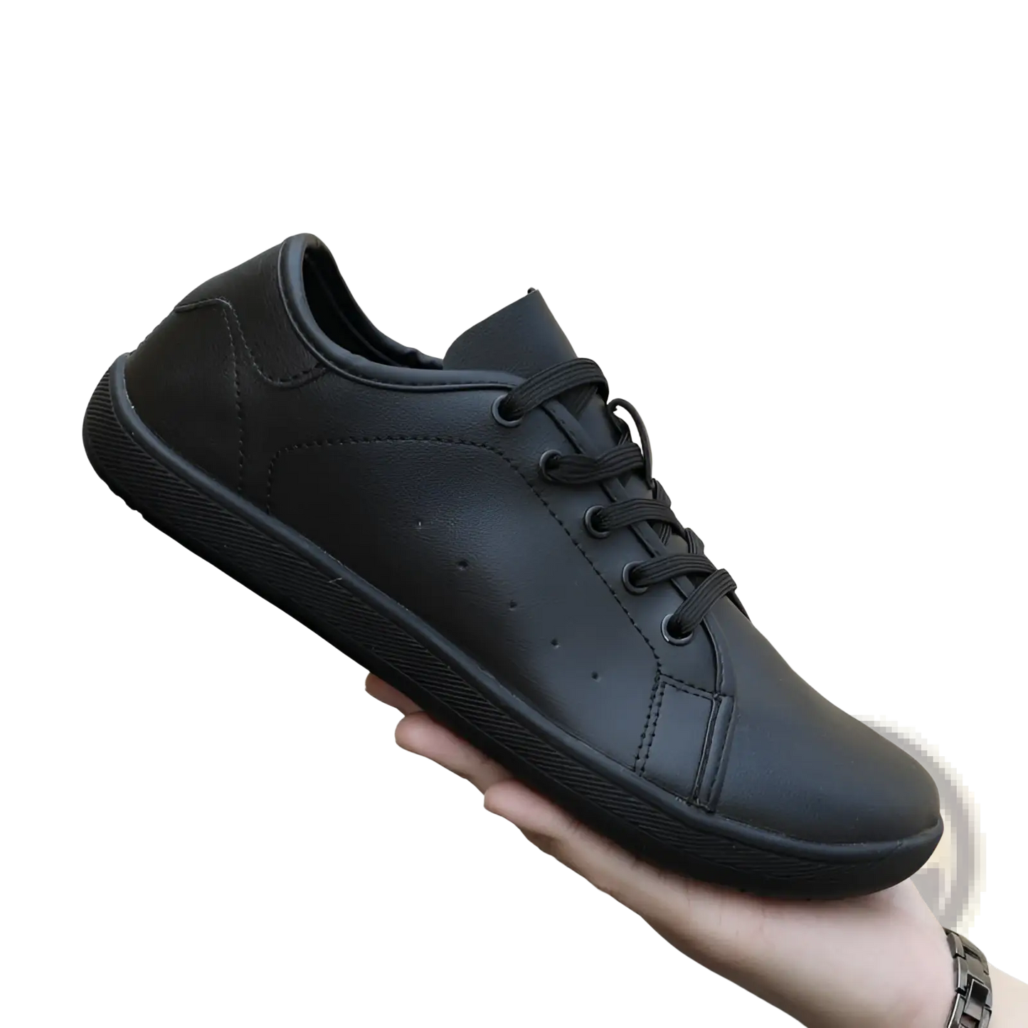 Wide Toe Leather Shoes Minimalist Non Slip Sneakers