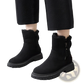 Winter Boots Women's Beige Suede Shearling Shoes