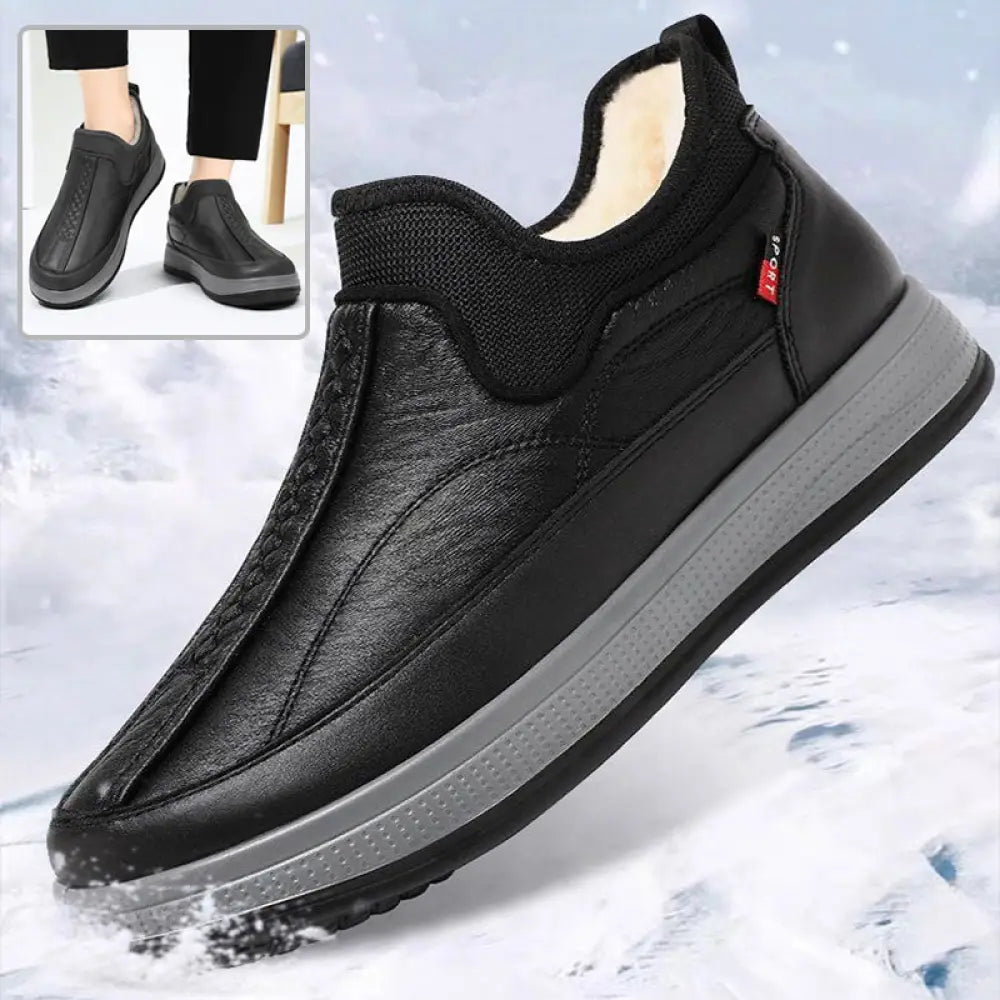 Men's Fleece Lined Slip on Winter Snow Boots