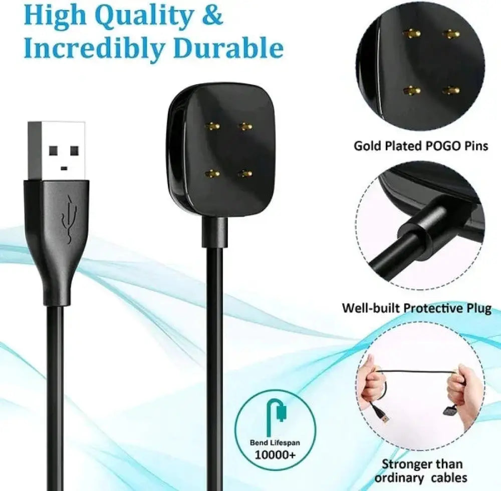 Fitbit Sense and Versa 3 4 Magnetic Usb Fast Charging Dock