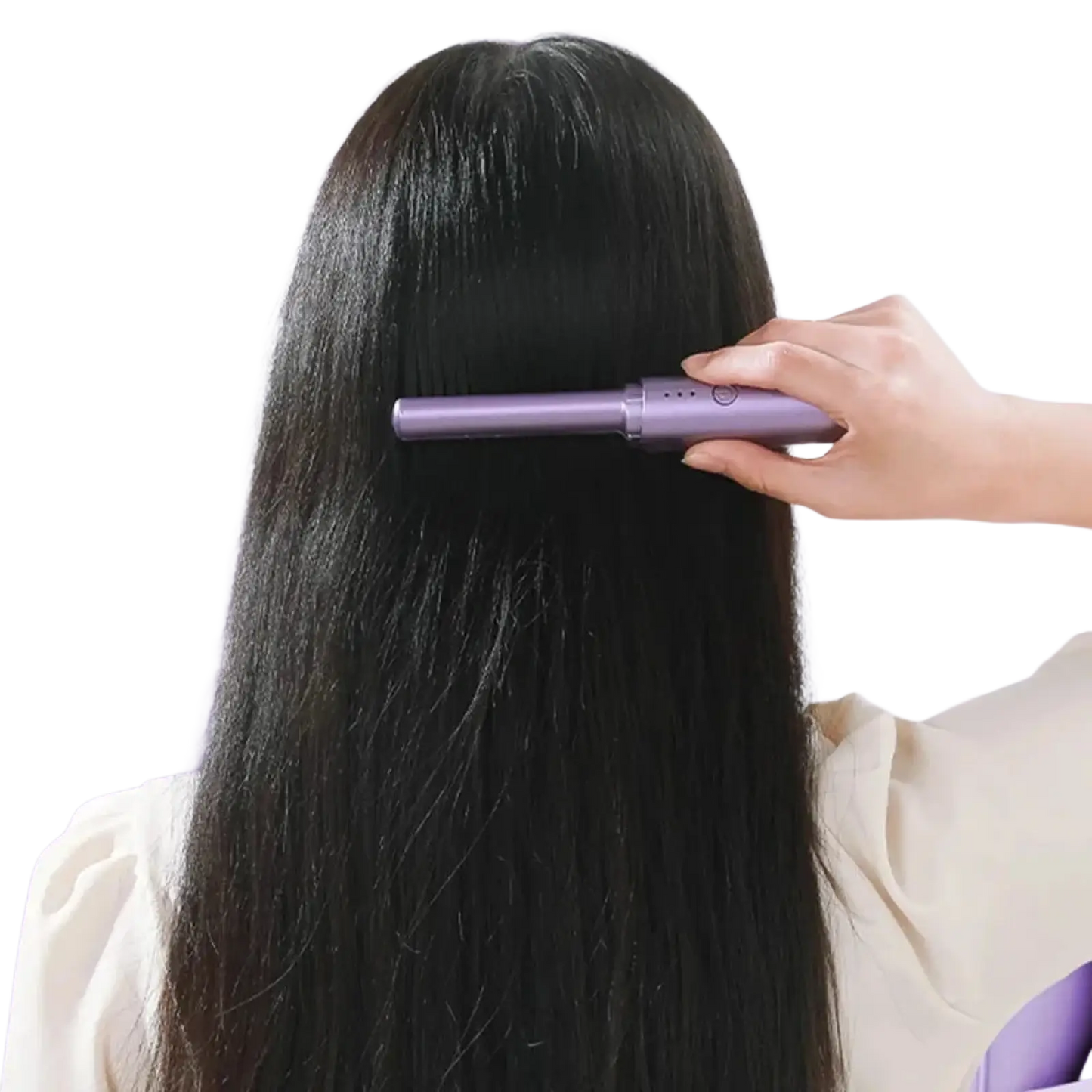 Wireless Hair Straightener Brush Portable Ceramic Comb