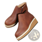 Women Ankle Boots Chunky Platform Wedge Leather Shoes