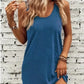 Sleeveless Asymmetrical Midi Dress with Round Neck