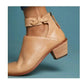 Women's Cut-out Leather Buckle Ankle Boots