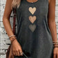 Women Heart Print Sleeveless Summer Tank Dress