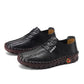 Women's Soft Leather Lace-up Loafers with Rubber Soles