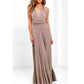 Multiway Satin Halter Neck Maxi Party Dress