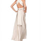 Multiway Satin Halter Neck Maxi Party Dress