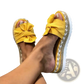 Women Platform Bow Espadrille Slide Sandals
