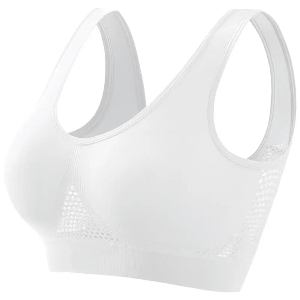Seamless Plus Size Moisture Wicking Mesh Sports Bra