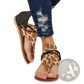 Women Sandals Animal Print Flat Thong Strappy Shoes