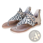 Women Sandals Animal Print Flat Thong Strappy Shoes