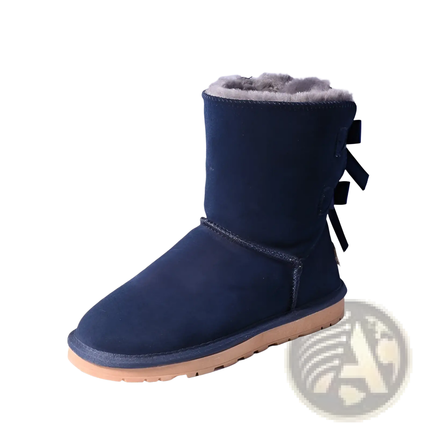 Women Snow Boots Warm Suede Fur Bow Winter Ankle Boots
