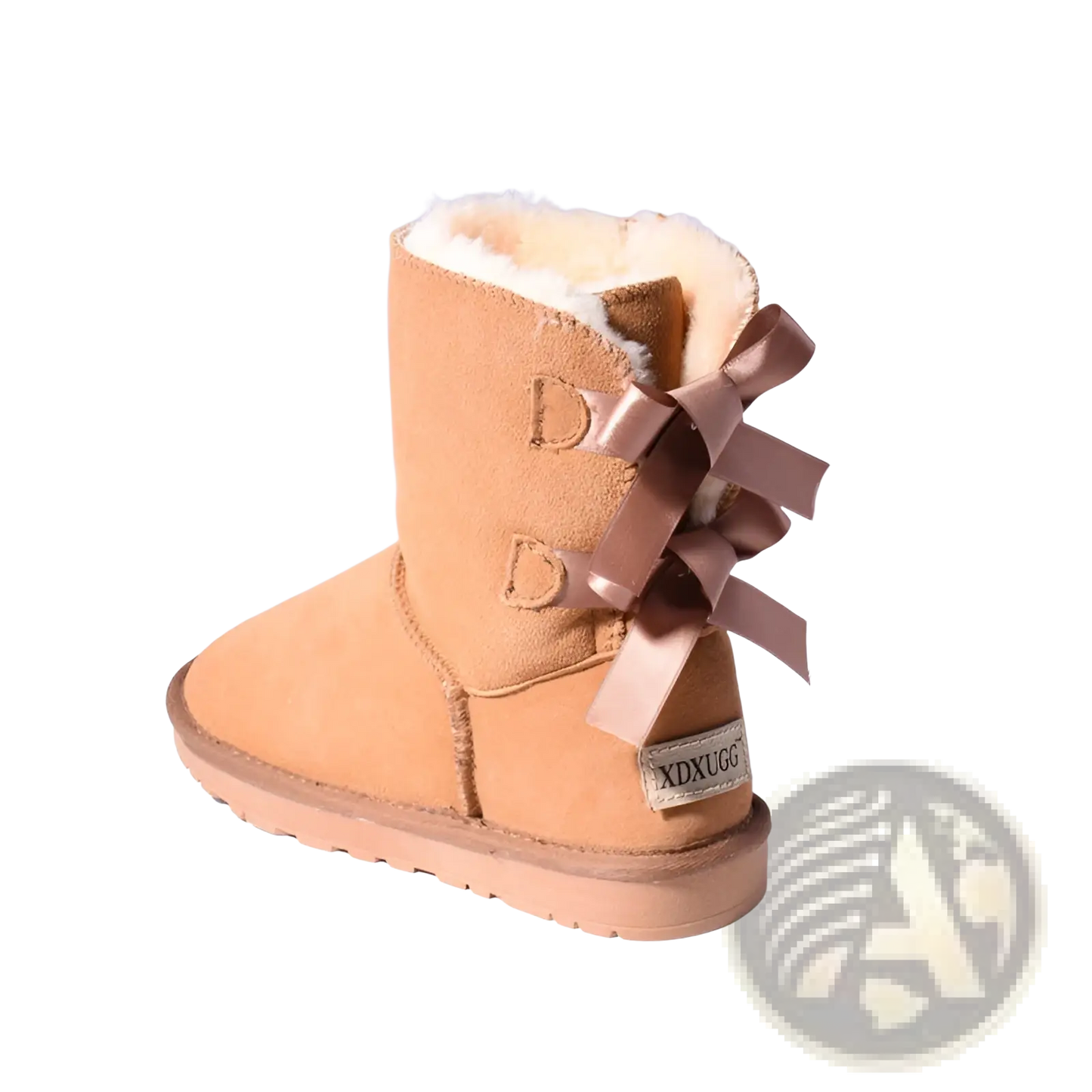 Women Snow Boots Warm Suede Fur Bow Winter Ankle Boots