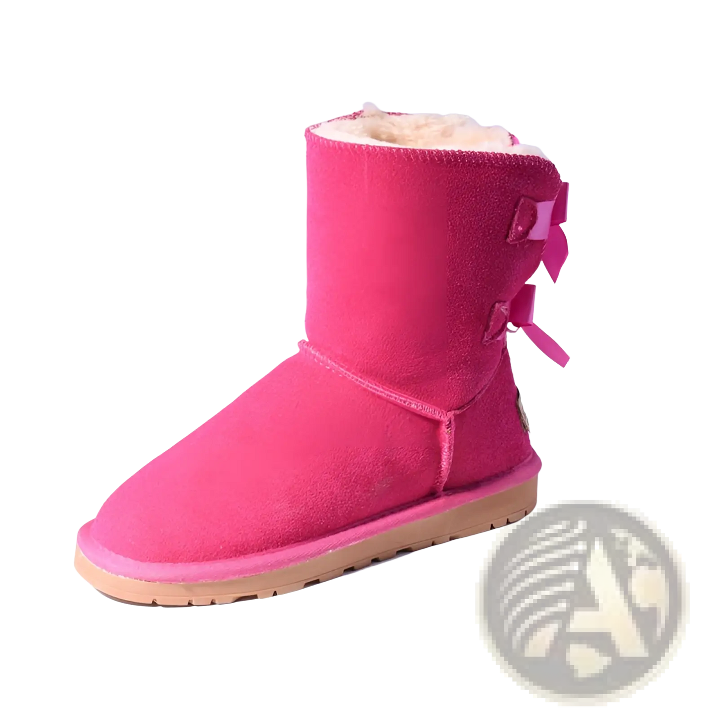 Women Snow Boots Warm Suede Fur Bow Winter Ankle Boots