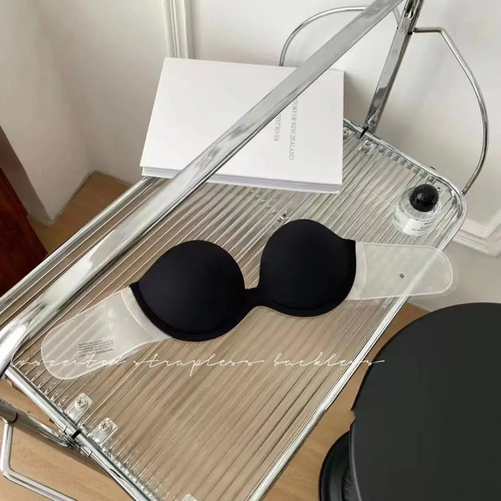 2-pack Adhesive Strapless Push Up Bras with Clear Wings