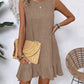 Sleeveless Ruffle Hem Summer Vacation Beach Dress