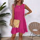 Sleeveless Ruffle Hem Summer Vacation Beach Dress