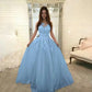 Sleeveless Lace and Tulle Floral Wedding Gown