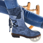Women Winter Snow Boots Suede Mid Calf Martin Shoes