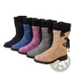 Women Winter Snow Boots Suede Mid Calf Martin Shoes
