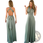 Women's Boho Multiway Halter Neck Flowing Maxi Dress