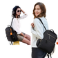 Women's Business Nylon Backpack with Gold Zippers