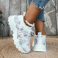 Women's Butterfly Print Mesh Breathable Running Sneakers