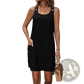 Women's Casual Sleeveless Denim Style Button Mini Dress