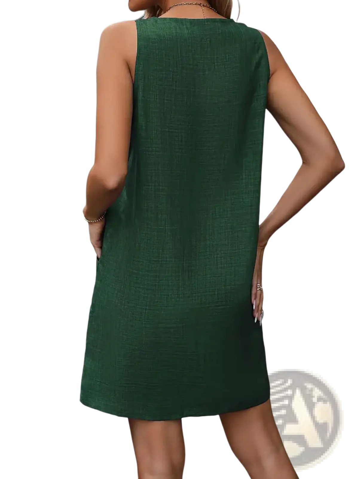 Women's Casual Sleeveless Denim Style Button Mini Dress