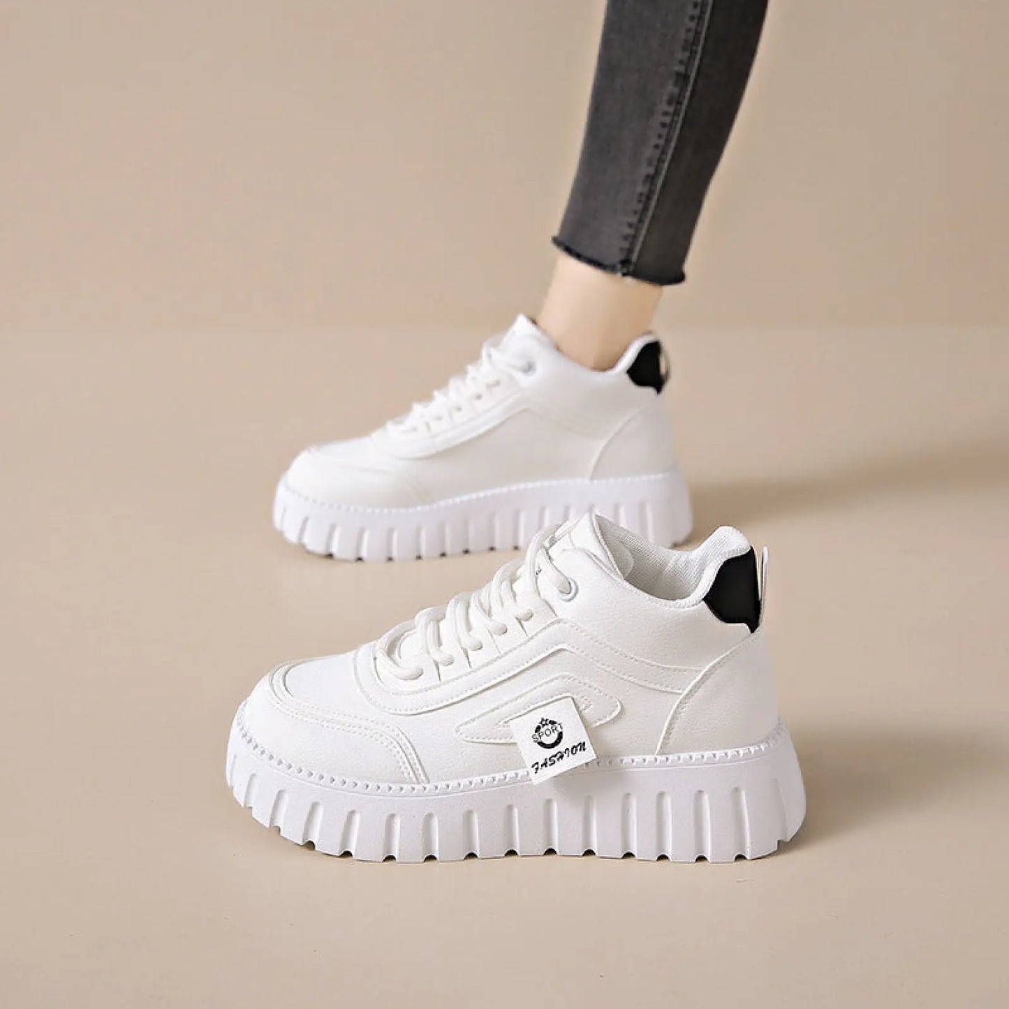 Women's Chunky Platform Breathable High Top Sneakers