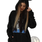 Women's Dalmatian Print Hoodie with Cat Ear Hood