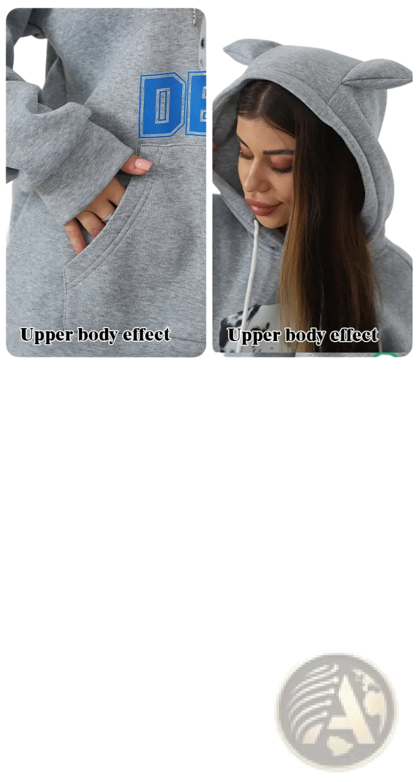 Women's Dalmatian Print Hoodie with Cat Ear Hood