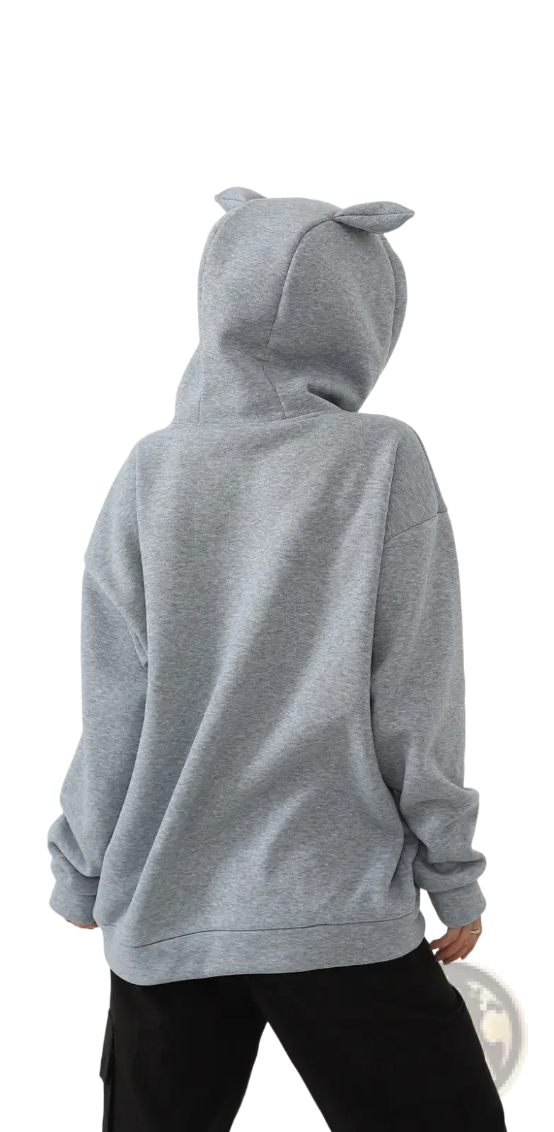 Women's Dalmatian Print Hoodie with Cat Ear Hood