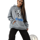 Women's Dalmatian Print Hoodie with Cat Ear Hood
