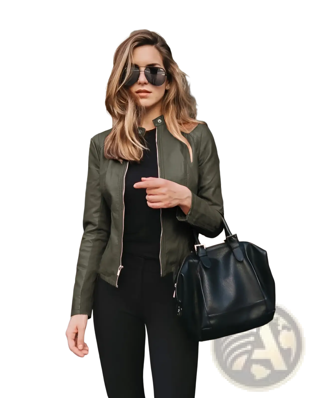Women's Faux Leather Bomber Jacket Urban Casual Coat