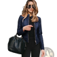 Women's Faux Leather Bomber Jacket Urban Casual Coat