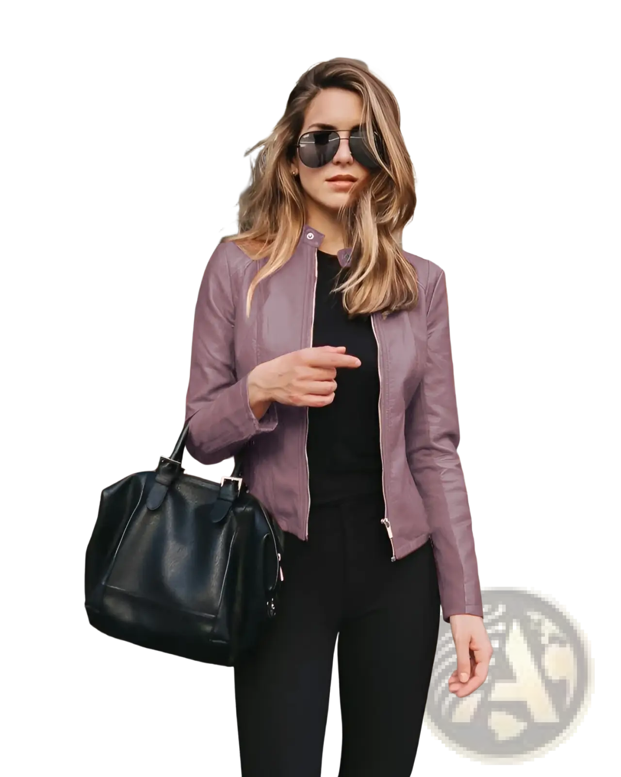 Women's Faux Leather Bomber Jacket Urban Casual Coat
