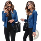 Women's Faux Leather Bomber Jacket Urban Casual Coat