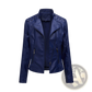 Women's Faux Leather Moto Jacket Slim Fit Biker Coat