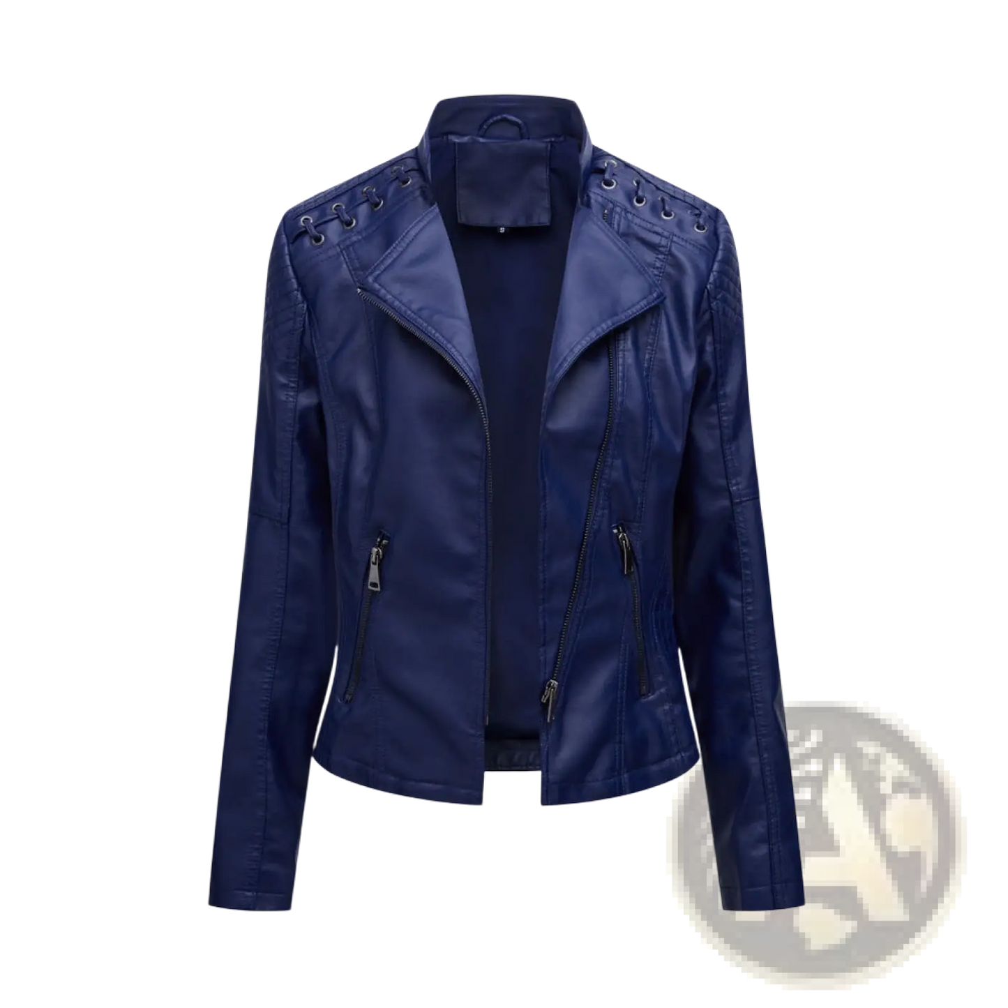 Women's Faux Leather Moto Jacket Slim Fit Biker Coat