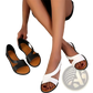 Women's Flat Leather Sandals Minimalist Strappy Shoes