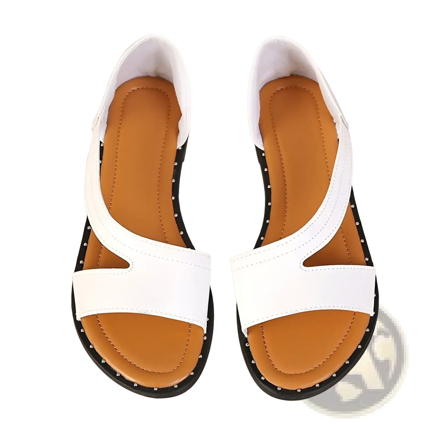 Women's Flat Leather Sandals Minimalist Strappy Shoes