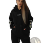 Women's Floral Embroidered Long Sleeve Hoodie