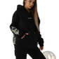 Women's Floral Embroidered Long Sleeve Hoodie