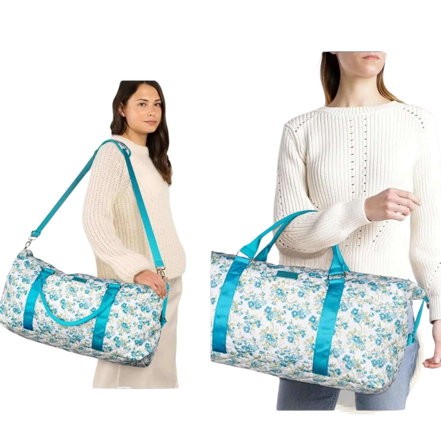 Women's Floral Travel Bag with Toiletry Pouch