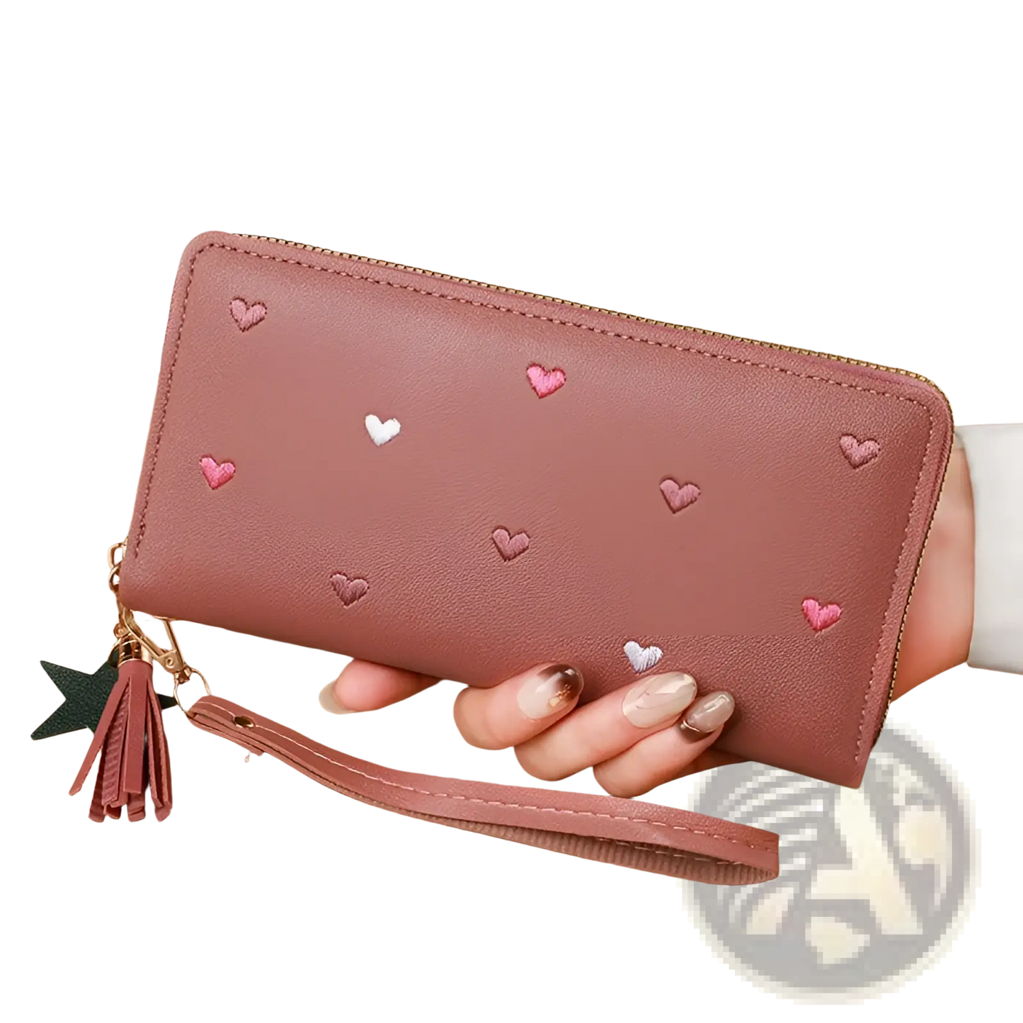 Women's Heart Pattern Leather Large Capacity Wallet